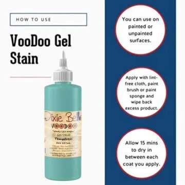 Dixie Belle Voodoo Gel Stain | Temptress (8oz) | Teal Water-Based Stain for Wood Projects | DIY Wood...