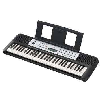 Yamaha YPT-280 Portable Keyboard for Beginners with Music Rest, Power Adapter
