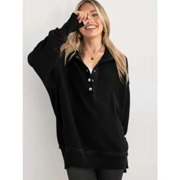 PRETTYGARDEN Women's Casual Button Up Hoodie for Winter