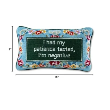 FURBISH Needlepoint Decorative Throw Pillow - Fun and Stylish