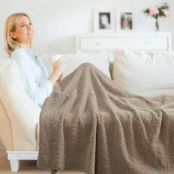 LONG CREATE Throw Blanket for Couch, Taupe Tan Luxury Knitted Throws 50"x60", Textured Blankets with Handmade Fringe Tassels for Bed Sofa Decorative, Chunky Soft Farmhouse Boho Home Decor