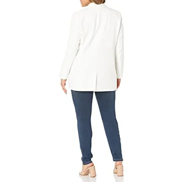 The Drop Women's Blake Long Blazer in Ivory - Stylish & Comfortable