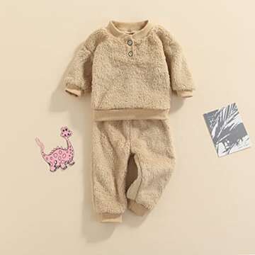 Toddler 2 Piece Outfit Set for Baby Girls Boys - Cozy Style