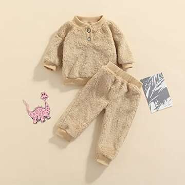 Toddler 2 Piece Outfit Set for Baby Girls Boys - Cozy Style