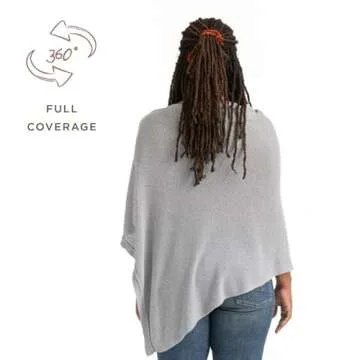 We are Amma | The Cocoon™ - Newborn Essentials Must Haves: Nursing Cover for Breastfeeding Essentials | Nursing Sweater Used as Breastfeeding Cover (Grey, One Size)
