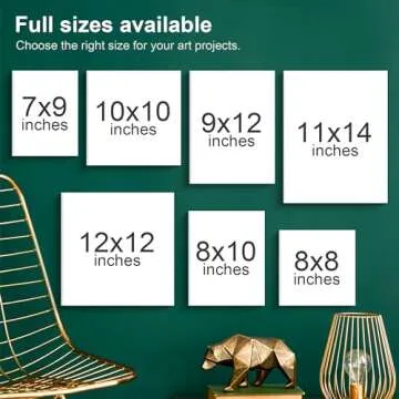 PHOENIX Painting Canvas Panels 8x10 Inch, 12 Value Pack - 8 Oz Triple Primed 100% Cotton Acid Free Canvas Boards for Painting, White Blank Flat Canvas Boards for Acrylic, Oil Paints