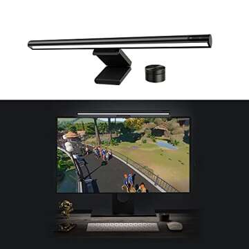 MELIFO Monitor Light Bar with Mechanical Switch＆Wireless Remote Dual Control,Computer Light with S...