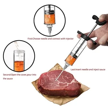 JY COOKMENT Marinade Injector Syringe with Needles