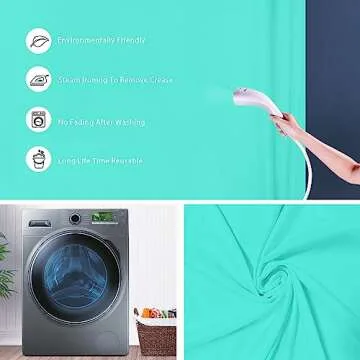 TOAOFY 5x7ft TifnyBlue Photo Backdrop Light Blue Background Backdrop Photographic Studio Photo Backgrounds for Photography Video and Television TAY006