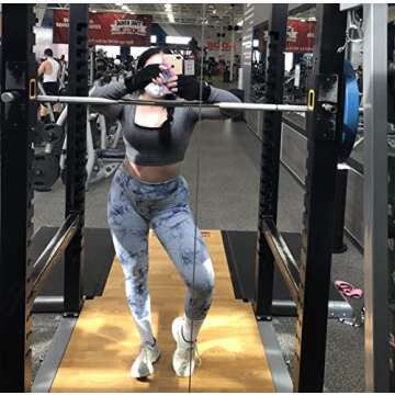 MOSHENGQI Womens Seamless Butt Lift Leggings High Waisted Yoga Pants Ribbed Workout Slimming Tights(Small,#5 Tie Dye Blue)