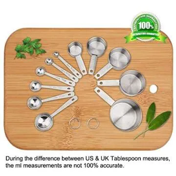Premium Accmor Stainless Steel Measuring Spoons and Cups Set