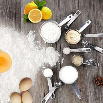 Premium Accmor Stainless Steel Measuring Spoons and Cups Set