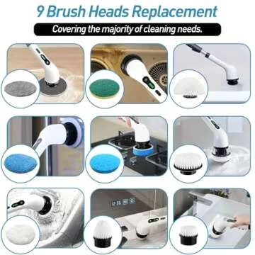 IAGREEA Electric Scrubber Brush - Versatile 9-in-1 Cleaning Tool