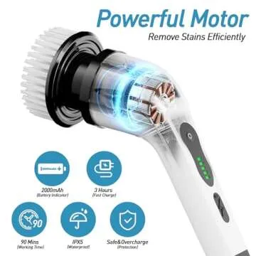 IAGREEA Electric Scrubber Brush - Versatile 9-in-1 Cleaning Tool
