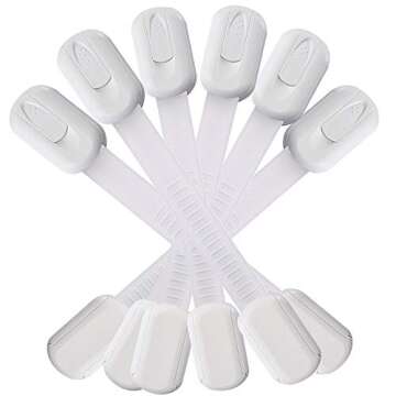 Vmaisi Multi-Use Baby Proofing Cabinet Locks - 6 Pack