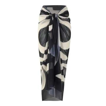 Floerns Plus Size One Shoulder Bikini Set in Black Multi