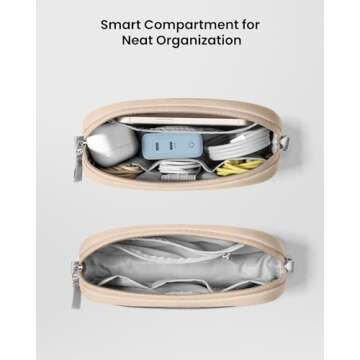 tomtoc Electronics Organizer Travel Case, Water Resistant Travel Bag Cable Organizer for Essentials,...