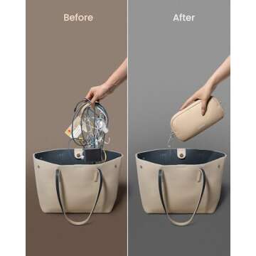 tomtoc Electronics Organizer Travel Case, Water Resistant Travel Bag Cable Organizer for Essentials, Tech Pouch Accessories Carry Storage for Cord, Phone, Cables, Airpods, USB Flash Drive, Daily Items