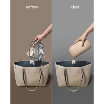 tomtoc Electronics Organizer Travel Case, Water Resistant Travel Bag Cable Organizer for Essentials, Tech Pouch Accessories Carry Storage for Cord, Phone, Cables, Airpods, USB Flash Drive, Daily Items