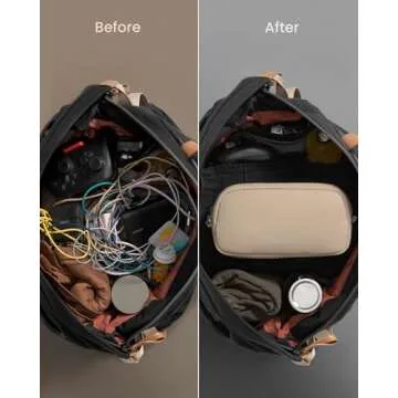 tomtoc Electronics Organizer Travel Case, Water Resistant Travel Bag Cable Organizer for Essentials, Tech Pouch Accessories Carry Storage for Cord, Phone, Cables, Airpods, USB Flash Drive, Daily Items