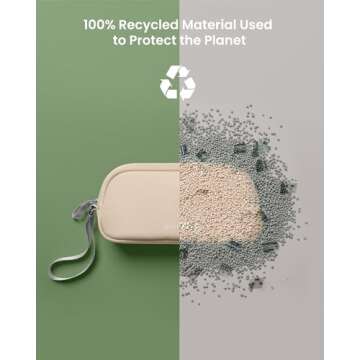 tomtoc Electronics Organizer Travel Case, Water Resistant Travel Bag Cable Organizer for Essentials, Tech Pouch Accessories Carry Storage for Cord, Phone, Cables, Airpods, USB Flash Drive, Daily Items