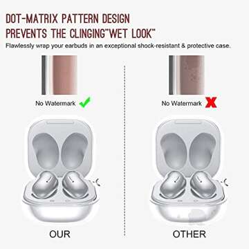 Aiiko Compatible Galaxy Buds Pro Case 2021 /Galaxy Buds Live Case 2020 Clear Soft TPU Shockproof Cas...