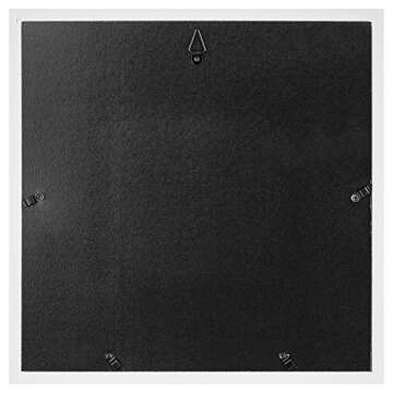 Gallery Perfect - 12-Piece White Square Photo Frame - Set with Hanging Template - Wall Gallery Kit - 16.5"x10.2"x16.7" - Square Wall Mount - Complete Set - Galley Wall - Picture Frame Set