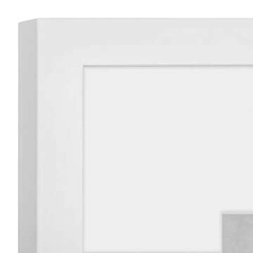 Gallery Perfect - 12-Piece White Square Photo Frame - Set with Hanging Template - Wall Gallery Kit - 16.5"x10.2"x16.7" - Square Wall Mount - Complete Set - Galley Wall - Picture Frame Set