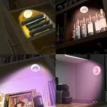 HONWELL Remote Controlled Push Lights - 16 Color Puck Light