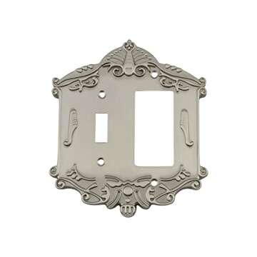 Nostalgic Warehouse Victorian Style Light Switch Cover Plate with Brass Finish