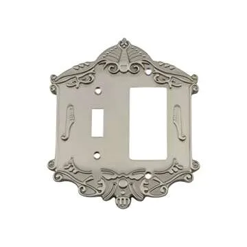 Nostalgic Warehouse Victorian Style Light Switch Cover Plate with Brass Finish