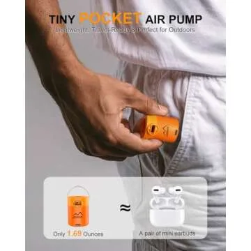Portable Pool Inflatable Air Pump - Upgrade Electric Travel Vacuum Mini Inflator Pump for Inflatable...