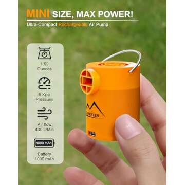 Portable Mini Inflator Pump for Camp and Beach