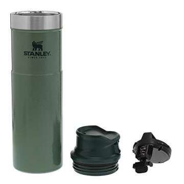 Stanley Classic Trigger Action Travel Mug –Leak Proof + Packable Hot & Cold Thermos – Double Wall Vacuum Insulated Tumbler for Coffee, Tea & Drinks , Hammertone Green, 20 OZ / 0.59 L