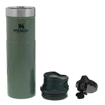 Stanley Classic Trigger Action Travel Mug –Leak Proof + Packable Hot & Cold Thermos – Double Wall Vacuum Insulated Tumbler for Coffee, Tea & Drinks , Hammertone Green, 20 OZ / 0.59 L