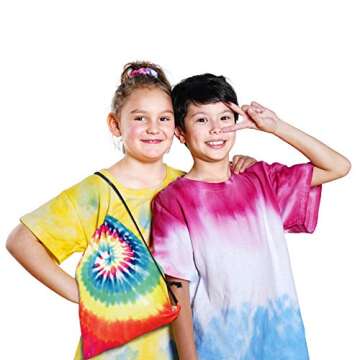 Tie Dye Kit for Kids and Adults, 24 Colors for DIY Fabric Dye Projects. 172 Pack Party Tie Dye Supplies with Aprons, Gloves, Rubber Bands and Table Covers(Blue)