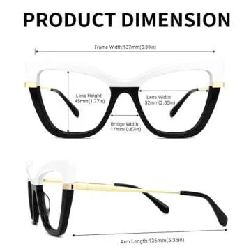 Stylish Zeelool Cat Eye Blue Light Glasses for Women