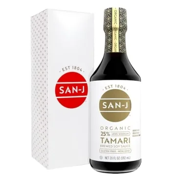 San-J Organic Gluten Free Tamari Soy Sauce - 20 oz Bottle - 25% Less Sodium