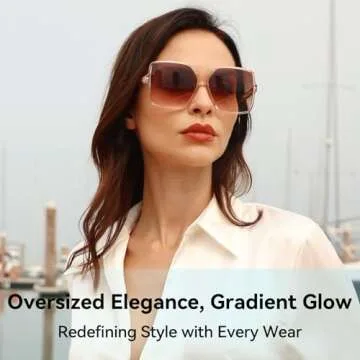 Dollger Oversized Square Sunglasses - Trendy UV Protection