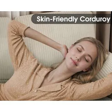 Furmax Sectional Couches for Living Room, U-Shaped Sofa Couch with Linen Fabric, 4 Seat Sofa Set with Double Chaise for Apartment (Corduroy, Beige)