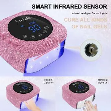 54W Cordless UV Nail Lamp for Gel Nail Polish