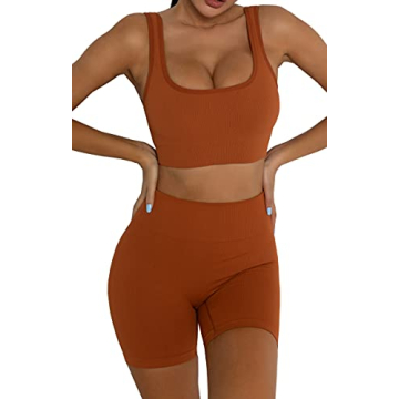 Fatty Tiger Two Piece Ribbed Crop Top and Shorts Set