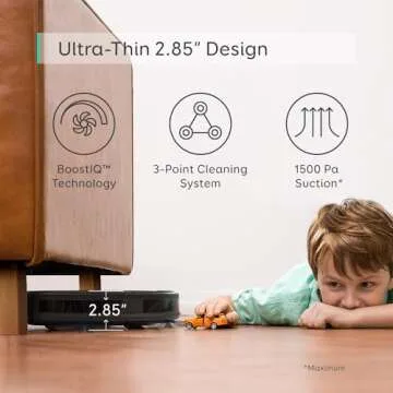 eufy by Anker, BoostIQ RoboVac 30, Robot Vacuum Cleaner, Upgraded, Super-Thin, 1500Pa Suction, Boundary Strips Included, Quiet, Self-Charging Robotic Vacuum, Cleans Hard Floors to Medium-Pile Carpets