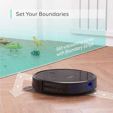 eufy by Anker, BoostIQ RoboVac 30, Robot Vacuum Cleaner, Upgraded, Super-Thin, 1500Pa Suction, Boundary Strips Included, Quiet, Self-Charging Robotic Vacuum, Cleans Hard Floors to Medium-Pile Carpets