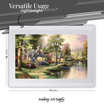 Academy Art Supply Canvases Panels 11 x 14 inch - 100% Cotton Artist Blank Canvas Board for Painting, Pre-gessoed, Primed, Acid-Free Blank Canvas, Perfect for Acrylic and Oil Painting, Pack of 12