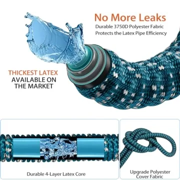 50 ft Expandable Garden Hose with 10 Spray Patterns