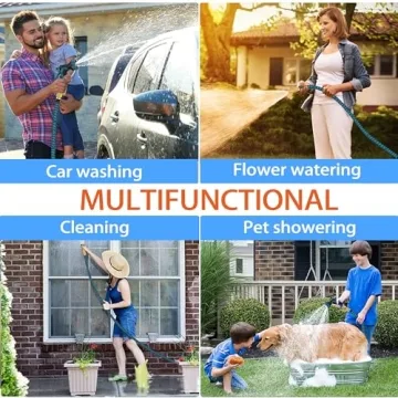 50 ft Expandable Garden Hose with 10 Spray Patterns
