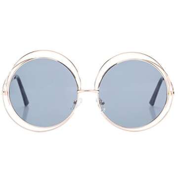 Stylish Pro Acme Double Circle Oversized Sunglasses