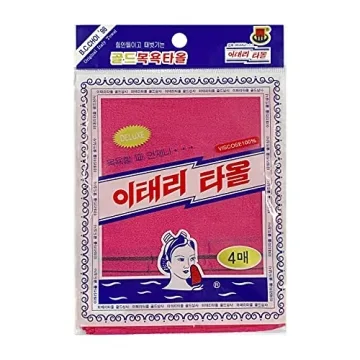 GOLDSANGSA Korean Exfoliating Towel Washcloth Mitts 12pcs