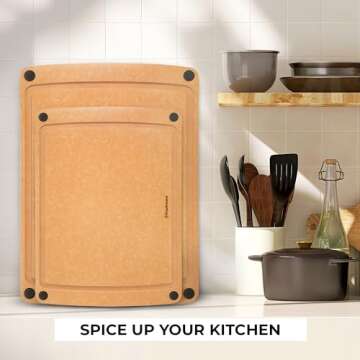 Freshware Eco-Friendly Wood Cutting Boards Set of 2